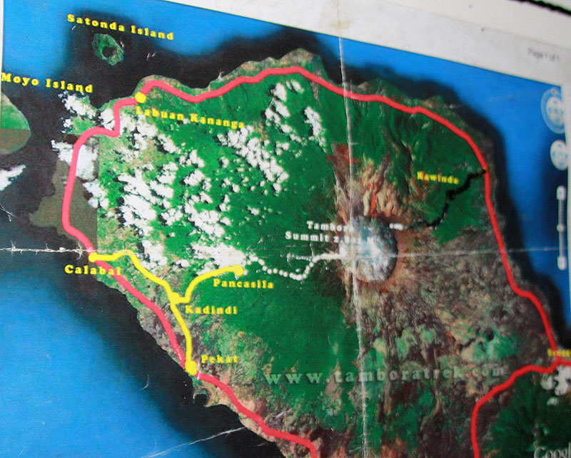 Gunung Tambora satellite image