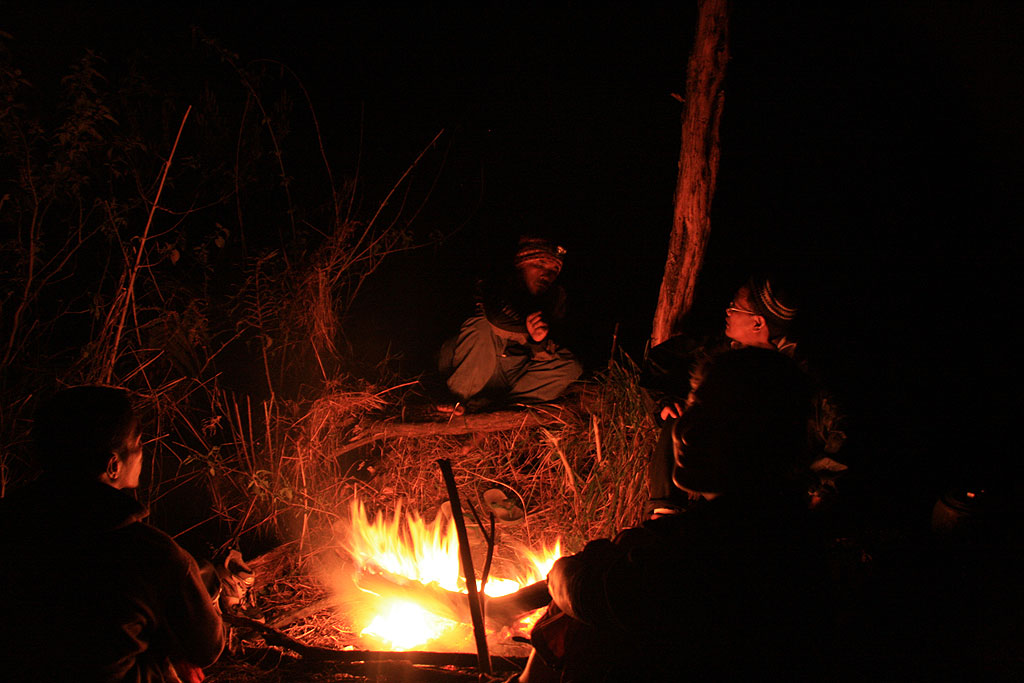 Evening campfire in POS5